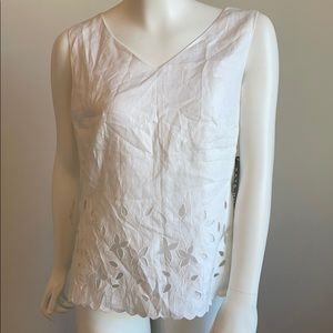 2/$25 - NWT Kate Hill White Eyelet Top